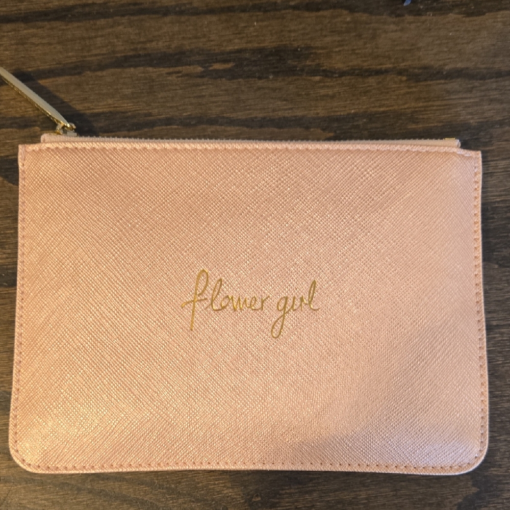 Flower Girl Pink Wristlet Clutch